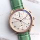 Swiss IWC Portuguese V2 Best Edition Replica Watch Green Leather Rose Gold A79350 (9)_th.jpg